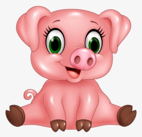 Jpg Freeuse Funny Cartoon Animals Vector Png Pinterest - Cartoon Cute Baby Pig, Transparent Png, Transparent PNG