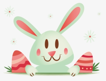 Pink Easter Material Cartoon Vector Rabbit Egg - Ferias Da Pascoa Atl, HD Png Download, Transparent PNG