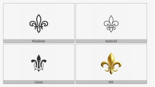 Fleur De Lis On Various Operating Systems - Unicode Alpha, HD Png Download, Transparent PNG