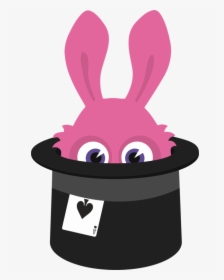 Pink,rabits And Hares,easter Bunny - Hat Rabbit Magic Png, Transparent Png, Transparent PNG