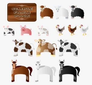 Simple Farm Animals Clip Arts - Animals Clipart Public Domain, HD Png Download, Transparent PNG