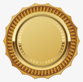 Gold Wax Seal - Gold Seal With Ribbon, HD Png Download, Transparent PNG
