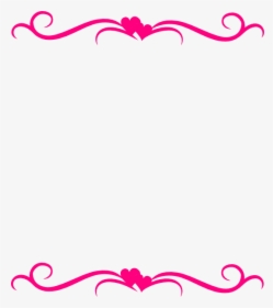 Transparent Hearts Border Clipart - Page Border Top And Bottom, HD Png Download, Transparent PNG