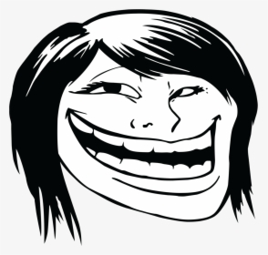 Troll Face Png No Background Gt Gt Female Trollfacetroll - Troll Face Female, Transparent Png, Transparent PNG