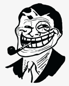 Trollface Clipart Draw Troll Face Gentleman- - Troll Face Thug Life, HD Png Download, Transparent PNG
