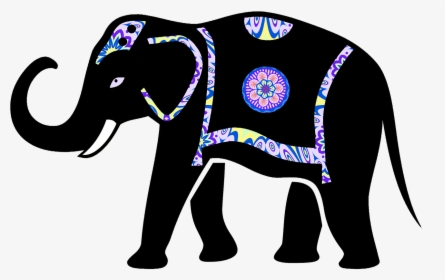 Indian Elephant Silhouette, HD Png Download, Transparent PNG