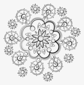 Flowers, Pattern, Mandala, Design Element, Transparent - Pattern Png Transparent Flower, Png Download, Transparent PNG