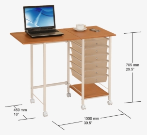 Foldable Student Desk W/6 Drawers - Table, HD Png Download, Transparent PNG