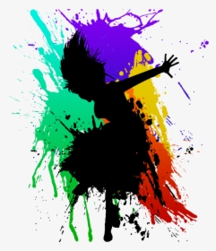 Watercolor Paint Splatter Png -toronto Line Dance Salsa - Dance Painting Png, Transparent Png, Transparent PNG