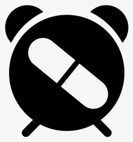 Transparent Pill Clipart Black And White - Medicine Reminder Icon Png, Png Download, Transparent PNG