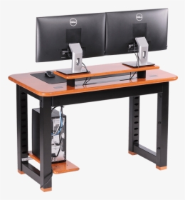 Transparent Desk With Computer, HD Png Download, Transparent PNG