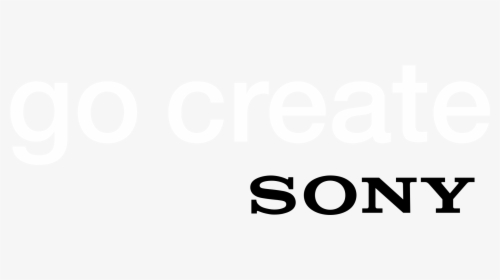 Go Create Sony Logo Black And White Sony - Sony Logo Transparent Background, HD Png Download, Transparent PNG
