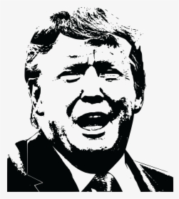 Transparent Trump Png - Donald Trump Clipart Black And White, Png Download, Transparent PNG