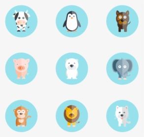 Cute Animal Compilation - Vector Cute Animal Icons, HD Png Download, Transparent PNG