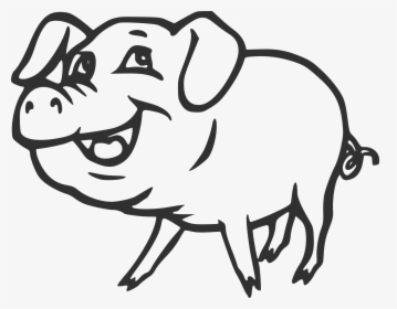 Pig Clip Art Black And White - Pig Clipart Black And White, HD Png Download, Transparent PNG