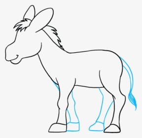 Transparent Donkey Head Clipart - Draw A Donkey Face, HD Png Download, Transparent PNG