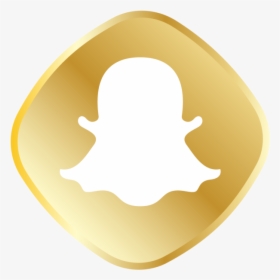 Gold Snapchat Logo Png, Transparent Png, Transparent PNG