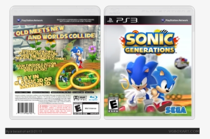 Sonic Generations Box Art Cover - Sonic Generations Ps3 Box Art, HD Png Download, Transparent PNG