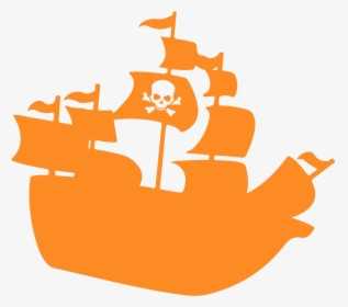 Silhouette Pirate Ship, HD Png Download, Transparent PNG