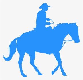 Blue Horse With Jockey, HD Png Download, Transparent PNG
