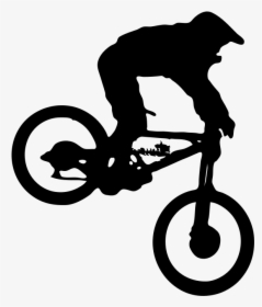 Transparent Biker Silhouette Png - Downhill Png, Png Download, Transparent PNG