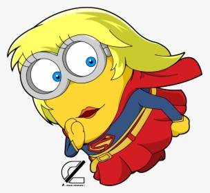 Supergirl Dc Minion Despicable - Minion Supergirl, HD Png Download, Transparent PNG