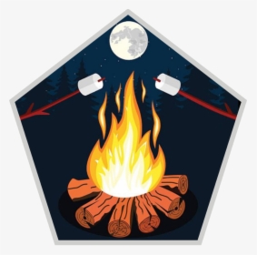 Bonfire Marshmallows Clipart - Drawing Of Camp Fier With Marshmellows, HD Png Download, Transparent PNG