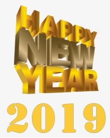 2019 Happy New Year Png Free Download - Graphic Design, Transparent Png, Transparent PNG