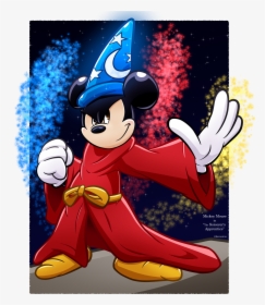 Sorcerer Mickey - Cartoon, HD Png Download, Transparent PNG