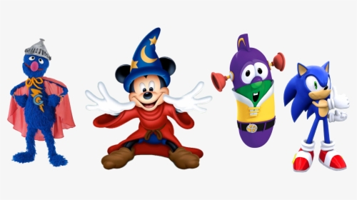 Sorcerer Mickey, Sonic The Hedgehog, Larryboy & Super - Mickey Mouse Sorcerer Png, Transparent Png, Transparent PNG