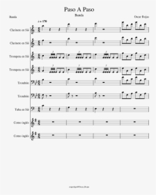 Paso Sheet Music For Clarinet, Trumpet, Trombone, Tuba - Tetris Theme A Song, HD Png Download, Transparent PNG