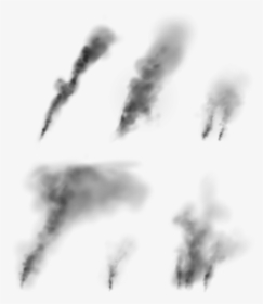 Clouds Smoke Plumes Collection - Monochrome, HD Png Download, Transparent PNG