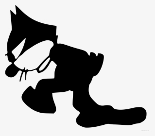 Black And White Cat Animal Free Black White Clipart - Felix The Cat Pace, HD Png Download, Transparent PNG