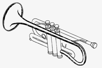 Trumpets Black And White, HD Png Download, Transparent PNG