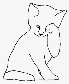 Sad Cat Drawing Png, Transparent Png, Transparent PNG
