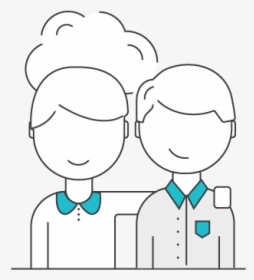 A Graphic Of A Woman With Her Arm Around A Man’s Shoulder - Cartoon, HD Png Download, Transparent PNG