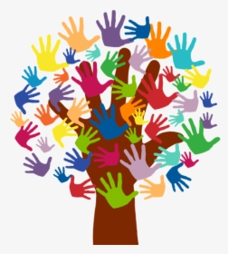 Volunteer Tree With Hands - Tree With Hand Prints, HD Png Download, Transparent PNG