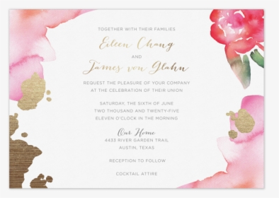 Watercolor Invitation Chloe - Wedding Invitation, HD Png Download, Transparent PNG