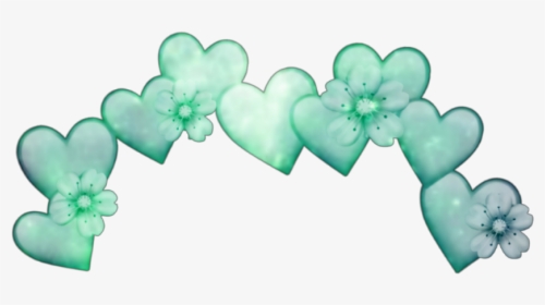 #crown #flower #galaxy #heart #green #flowercrown #lovecrown - Transparent Green Flower Crown, HD Png Download, Transparent PNG
