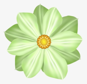 Green Flower Decoration Clipart Image - Transparent Green Flowers, HD Png Download, Transparent PNG