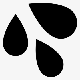 Sweat Droplets Emoji Black, HD Png Download, Transparent PNG