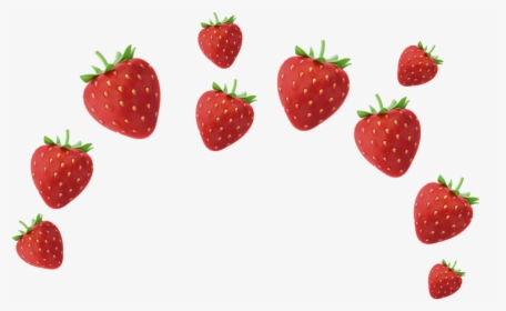 #aesthetic #strawberries #strawberry #crown #emoji - Blue Heart Emoji Crown, HD Png Download, Transparent PNG