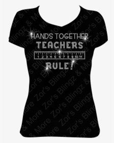 Hands Together Teachers Rule Rhinestone T-shirt Design - Blouse, HD Png Download, Transparent PNG
