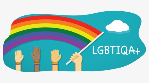 Lgbtiqa Rainbow Flag With Hands - Illustration, HD Png Download, Transparent PNG