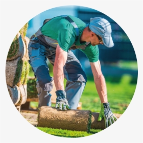 Garden Workers Cutting Grass, HD Png Download, Transparent PNG