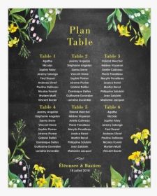 Plan Table Mariage Impression Poster Fleurs Lys Jaune - Marriage, HD Png Download, Transparent PNG