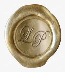 Clip Art Gold Lp Script - Gold Wax Seal Letters, HD Png Download, Transparent PNG