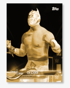 2018 Topps Wwe Sin Cara Base Poster Gold Ed - Wrestling Card Sin Care, HD Png Download, Transparent PNG