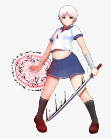 Japanese School Girl With Sword - Moe, HD Png Download, Transparent PNG
