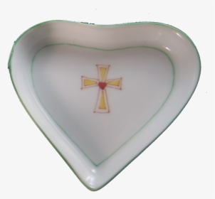 Hand Painted Porcelain Holiday Heart - Cross, HD Png Download, Transparent PNG